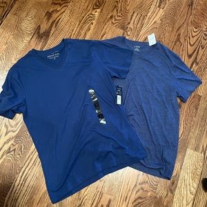 J Crew and Banana Republic t-shirts, blue v-neck